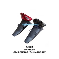 HONDA WAVE100R WAVE100-R W100R REAR FENDER TAIL LAMP SET EKOR BELAKANG LAMPU BELAKANG CLEAR ALBINO T