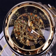 dainty watch watch Winner winner Men's Fashion Casual Skeleton Strap Punk Watch Female Student Gear 