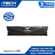 Teamgroup T-Force Vulcan 16GB (1X16GB) DDR5 6000MHz CL38 Gaming Desktop Memory | FLBD516G6000HC38A01