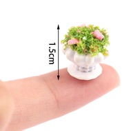 WORE 1:12 Dollhouse Mini Furniture Accessories Mini Green Plant Bonsai Flower Pots