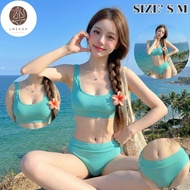 N46 2-Piece Bikini Set Top + Bottom Bra With Foam Pads