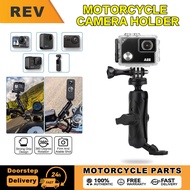 Motorcycle Dash Cam Side Mirror Camera Holder 360° Motorcycle Handlebar Gopro Action Cam Bracket Das