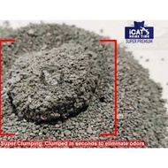 Icats /PetZooPet Charcoal Cat Litter 10L | 7kg | Pasir Kucing Dengan Arang | Strong Odor Absorbent