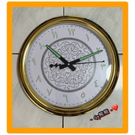 Stok Sedia - Jam Islamik Enjin Jepun (Jenama SKP) BILL POLO Jam Dinding, Tulisan Jawi, Jam Arab, Jam