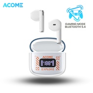 Acome TWS Bluetooth 5.3 Headset Earphone IPX4 Waterproof 3 Gram Ultra Light Inpods AT01 - Garansi Re