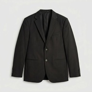 Slim Fit Blazer Black Formal Wedding Dinner Coat for Men Clean Modern Occasion Style