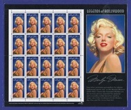 美國1995年好萊塢傳奇《Marilyn Monroe 瑪麗蓮夢露》郵票小版張