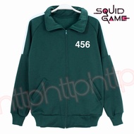 PUTIH HIJAU Hoodie PLAYER SQUIDD GAME ZIPPER LIS WHITE 456 GREEN TOSCA UNISEX PREMIUM DTF JACKET