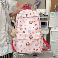 Nezha New Nezha Versatile Junior dan SMA Ransel Cetak Siswa Doodle Lucu Lucu Kapasitas Backpack Back