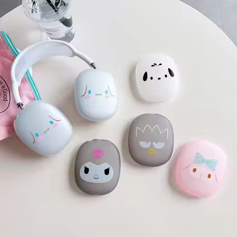 Fashion Cartoon Cute For Kuromi For Pochacco For AirPods Max Anti-Drop Shockproof Soft Protective Ea