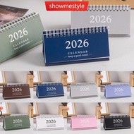 SMS 2026 New Year Simple Style English Mini Desk Calendar Desktop Notepad Colorful Calendar Decorati