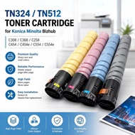 TN324 TN512 Toner Cartridge for Konica Minolta Bizhub C308 C368 C258 C454 C454e C554 C554e