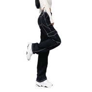 Casual Plain Button Pocket Women Jeans L35AD048 (Black)  Kasual s Kancing Saku Jeans Wanita