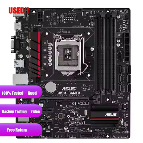 Asus B85M-GAMER Original Desktop Motherboard B85 Socket LGA 1150 i7 i5 i3 DDR3 32G SATA3 USB3.0 Micr