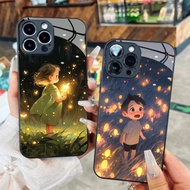 Glass Case Butterfly couple for iPhone 17 16 15 14 13 12 11 8 7 6 6s 6p 7p 8p 6g 7g 8g Pro Max XR XS