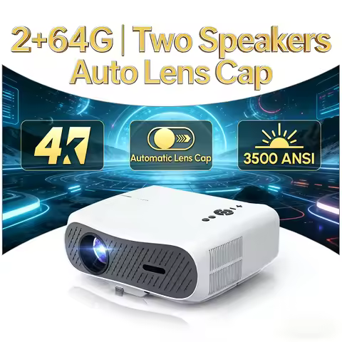 2026 new 4K Projector auto focus lens cap dual speaks Netfilx UHD home theater 2+64G 2.4+5G WiFi MEM
