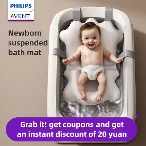 Philips Avent Baby Shower Bath Tub Pad Non-Slip Bathtub Mat Safety Nursing Foldable Support Comfort 