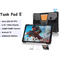 Unihertz 8849 TANK PAD E Rugged Tablet with Projector 21000mAh 120Hz IP68/IP69K 24GB 512GB 66W 10.95