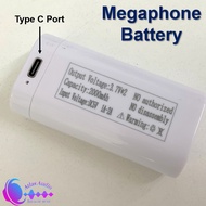 [Type C Port] Rechargeable Battery for Megaphone/ Hailer Rechargeable Lithium Battery DC 5V 2000mah