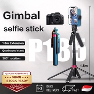(SG)P185 1.8m Selfie Stick Tripod Stand Wireless Bluetooth Gimbal Stabilizer For Phone For Gopro Act