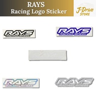 RAYS Racing Logo Sticker 140/200/250mm - Cutout Letters in SL/BL/HG/WH/BK - Car Decor, High Quality