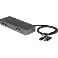 StarTech USB-C &amp; USB-A Dock - Hybrid Universal Laptop Docking Station Dual Monitor 4K60Hz HDMI &amp; DisplayPort [Ready]