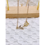 S925 Gold Rose Necklace