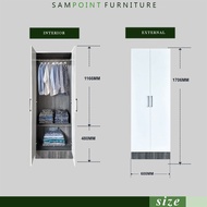 ⏰Almari Baju 2 Pintu Terkini / Almari Baju 2 Pintu Murah 🔥 DIY REQUIRED & EASY INSTAII / SamPoint_ M