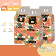 Baby anne Hanging Facial Tissue Paper 4 Ply Large Size Soft & Smooth Toilet paper 1280 Sheets