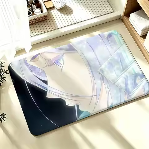 Hakka no Togame Rukia Kuchiki Bleach Shower Room Absorbent Small Floor Mat Soft Comfortable Decorati