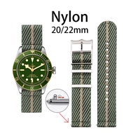 20mm 22mm Nylon Watch Strap for Samsung Galaxy 4/3 Classic Band Quick Release Canvas Bracelet for Seiko for Tudor Replacement Wristband for Rolex Watch Band