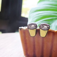 木製耳環咖啡紙杯