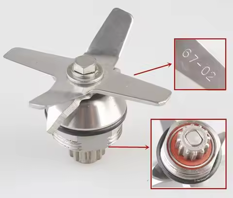 Stainless Steel Hardened Six Mixing and Cutting For TWK-767 TM-800 767 800 Blades Knife Ice Crusher 