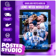 MESSI ARGENTINA poster photo frame includes 2 sizes for A5 tabletop (18cm x 24cm), A4 wall hanging (