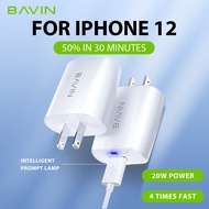 BAVIN Fast Charger 20W Max Qualcomm 3.0 Charger PC586 USB Wall Charger For Android / IOS / Type-C