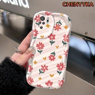 CHENYYKA Casing Hp Xiaomi Redmi Note 10 Note 10s Note 11 SE POCO M5s Case pola Hp Kesing bunga cantik dan menyenangkan Casing kreatif Softcase