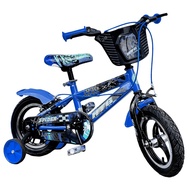 [95% Siap Pasang] 12inch Kids Bicycle Spiderman X Theme  Learn To Ride/Basikal Budak Spidermen Maivel Sport Rim 12”