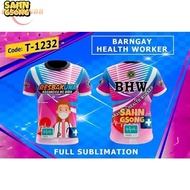 BARANGAY HEALTH WORKER FULLY SUBLIMATED TSHIRT Full Sublimation 3D Print Summer Breathable Short Sle