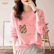 Loose Dropped Shoulder University T Korean Version S-4XL Round Neck Printed Top Slimmer Look Bristle