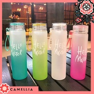 ขวดแก้วใส่น้ำดื่มพกพาที่มีสายคล้องมือ กระบอกใส่น้ำ 400 ml ขวดน้ำดื่มพกพาสะดวก ขวดแก้วน่ารัก ขวดน้ำ ข