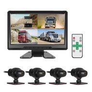 VSYS 10 Inch truck camera system 4CH Van Reversing camera kit 720p front &rear &left &right view nig