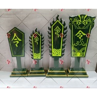 现货ReadyStock 13寸/16寸 青脸大爷伯 大爷伯 二爷伯 大二爷伯  七爷伯 青色 令牌 狮子头令牌 荧光 乩童用品 神庙用品