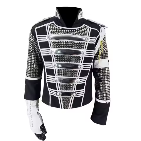 Rare Punk Michael Jackson Teaser Jacket Costumes in Germany Handmade for Impersonator