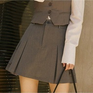 Ob Design Women Casual Short Pleated Pocket Mini Skirt Plus Size