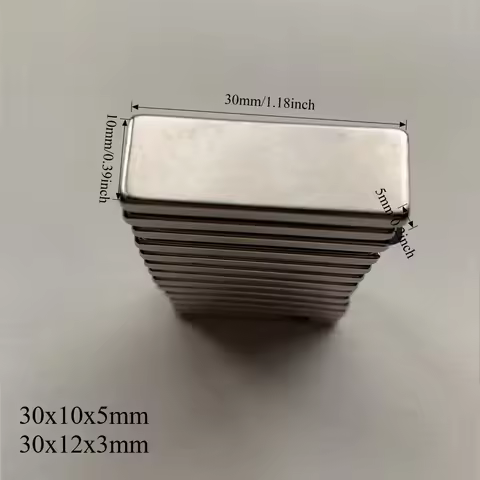 N52 30x10x5 30x12x3 Fridge Magnet Block Ebike neodymium Magnetic Scooter Bar 3D Printer Standard Siz