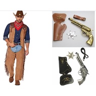 Aksesori Pakaian Koboi Cowboy Belt Accessories Set Single Gun Western Cowboy Belt Set Cowboy Costume