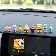 8pcs Bikini Bottom Figurines Car Ornament, Car and Home Crafts, Mini Aquarium Decorations,Collecitib