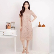 BAYAR DI TEMPAT Dress Brukat Brokat Model 2022 dress brokat impor mewah dress brokat pendek midi baj