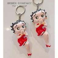 正版🇺🇸Betty boop keychain 環球影業 經典卡通 美女貝蒂 吊飾 鑰匙圈 卡通鑰匙圈