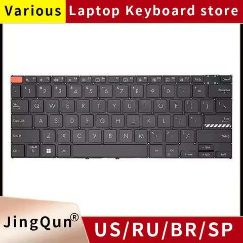 Replacement US/RU/UK Russian Laptop Keyboard For ASUS Vivobook S14 Pro14 M3402 X3402 K3402 K3402Z K3